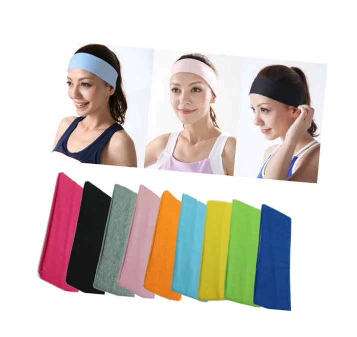 7CM Wide Pure Cotton Sweat Absorbing High Quality Hairband Without Hair Loss Candy Color Sports Yoga Facial Wash Hair Band