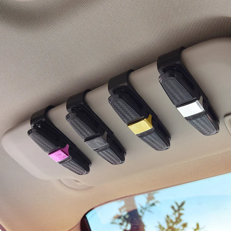 Sun Visor Glasses Clip Universal Car Interior Card Ticket Portable Sunglasses Holder Clips