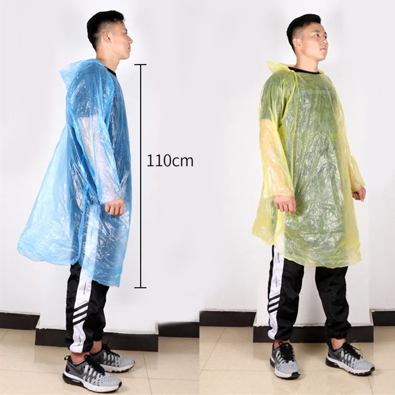 Portable Plastic Raincoat Ball Disposable Raincoat Adult Children Travel Rainwear