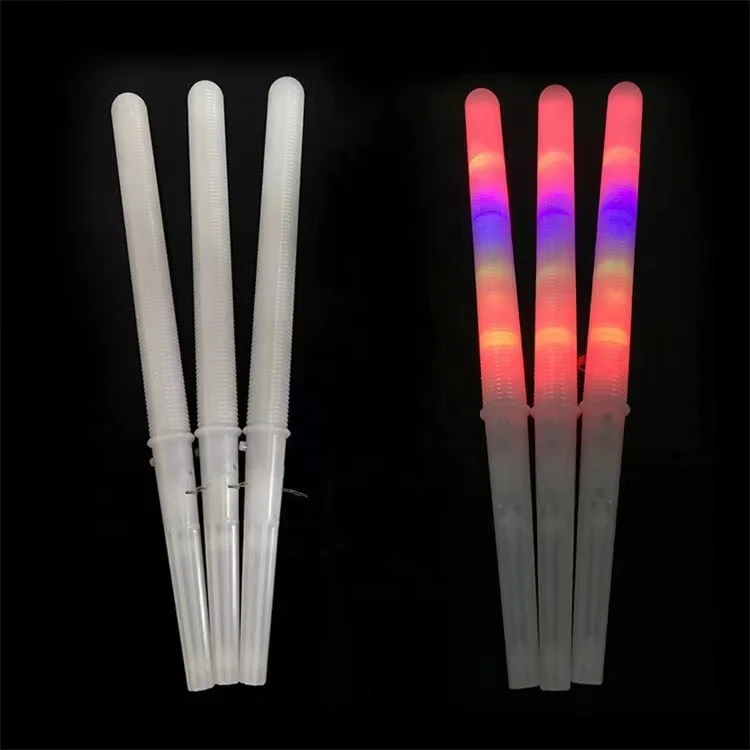 Cheap Tube Glow Sticks Cotton Candy Cones Colorful Flashing LED Stick Sugar Marshmallow Sticks