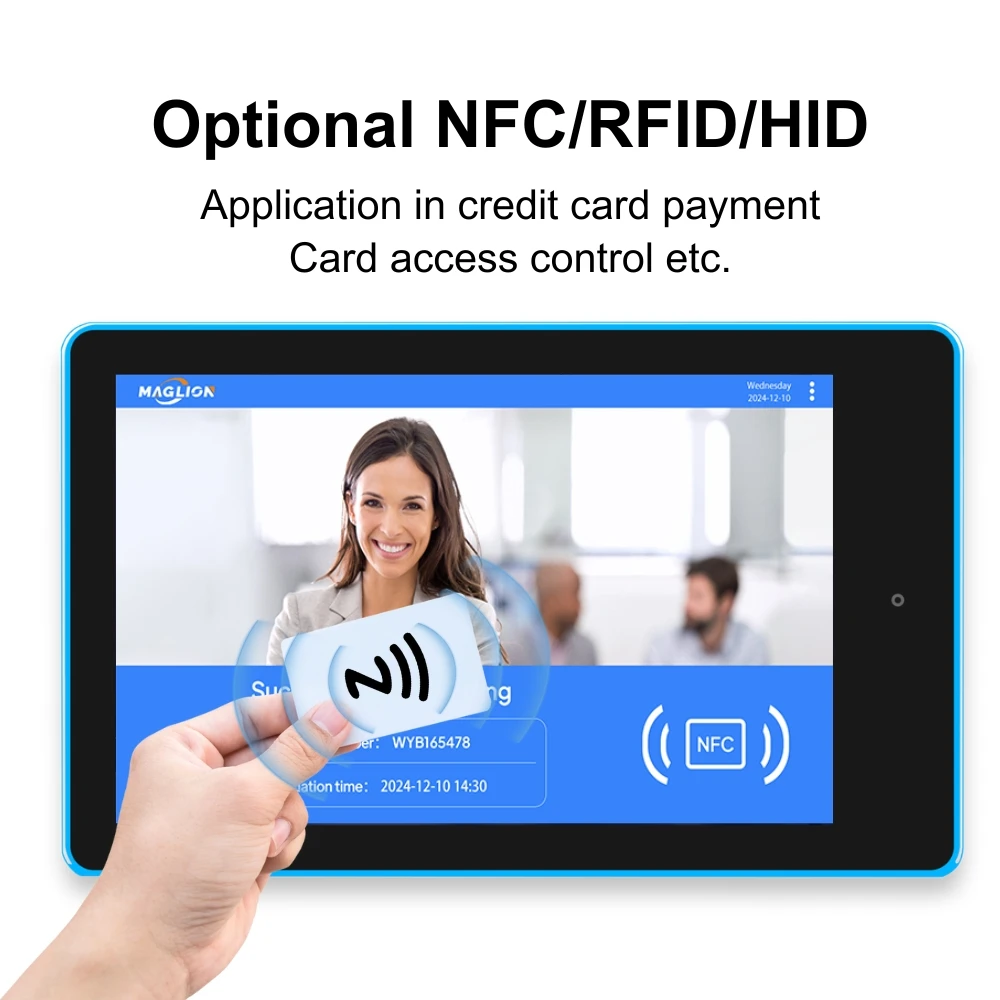 Настенное крепление 10 1 дюймов Android NFC планшет Конференц-зал сенсорный экран окружающий светодиодный свет 11 Tablette панель управления