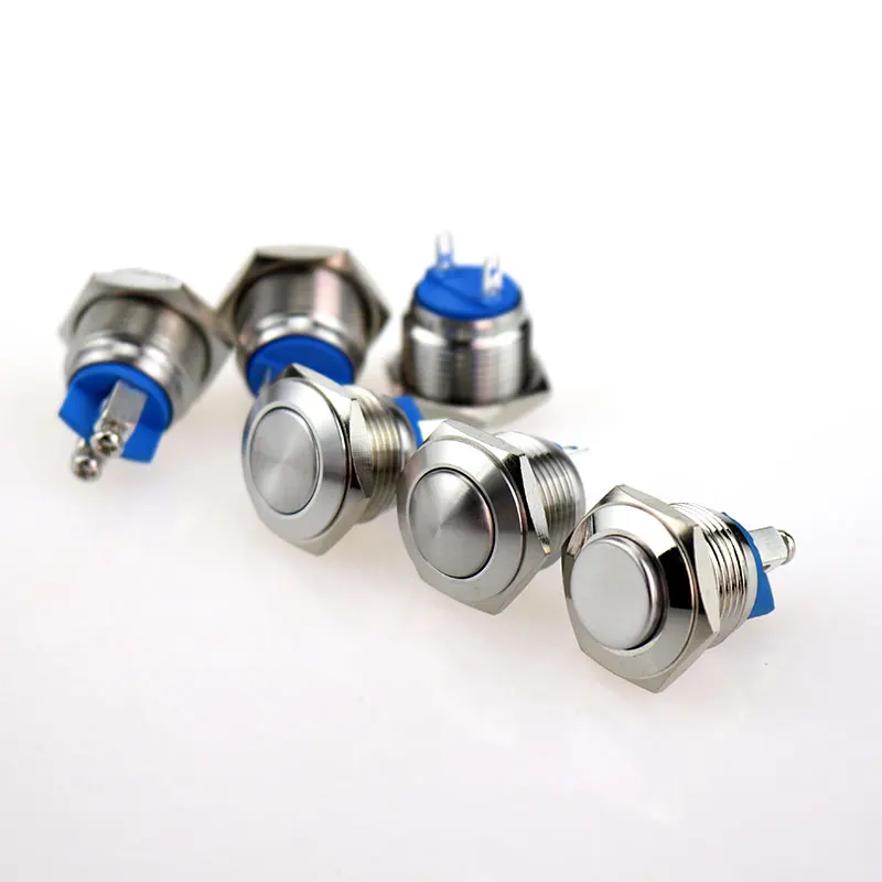 16mm Momentary Switches  automatic door Metal metal push button switch high head