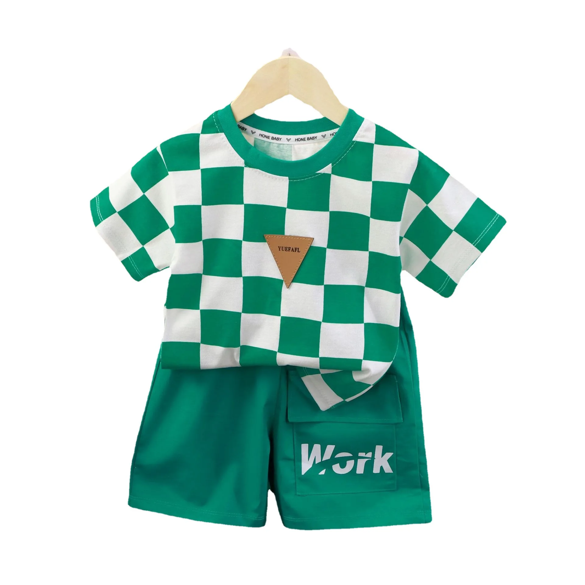 Cotton Breathable Summer short-sleeved shirt Set 2-9 Years Old Kids Summer Clothes Fashion Hot Selling Baby T-shirt Set