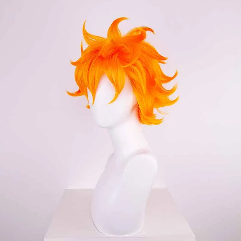 Haikyuu Hinata Shoyo Short Orange Cosplay Wigs  Synthetic Anime Heat Resistant Hair