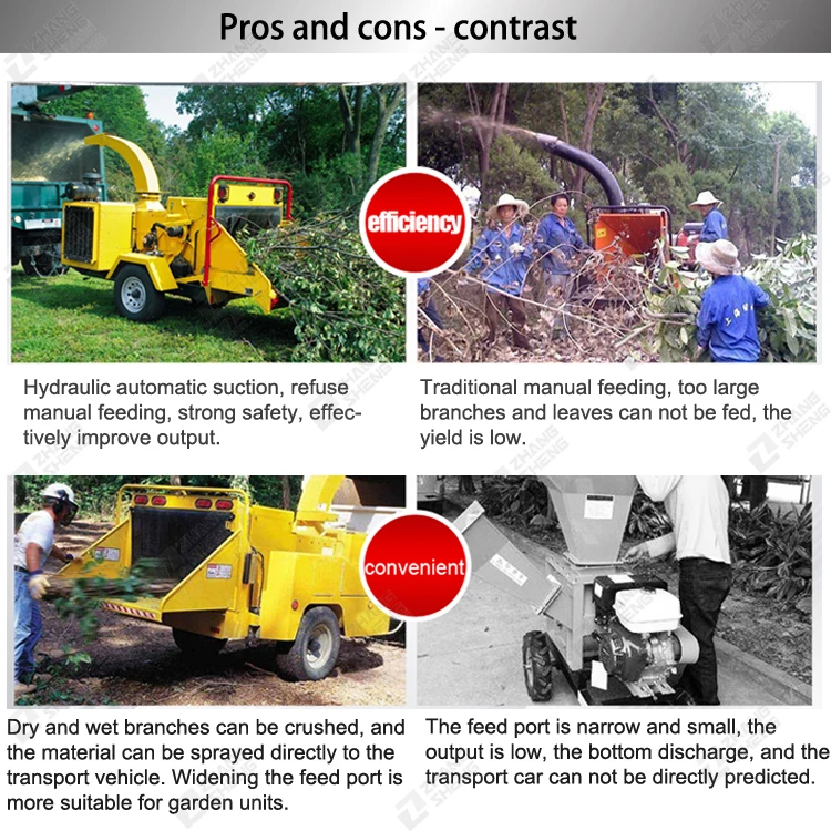 Mobile Wood chipper shredderTree branch chipper Wood chipper shredder