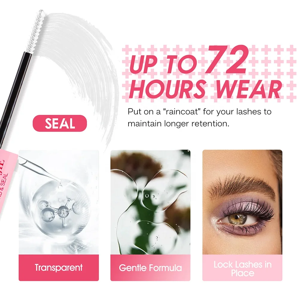 Custom Logo Lash Bond And Seal Long Lasting Glue Adhesive For Cluster Diy Lashes low irritation lash adhesive