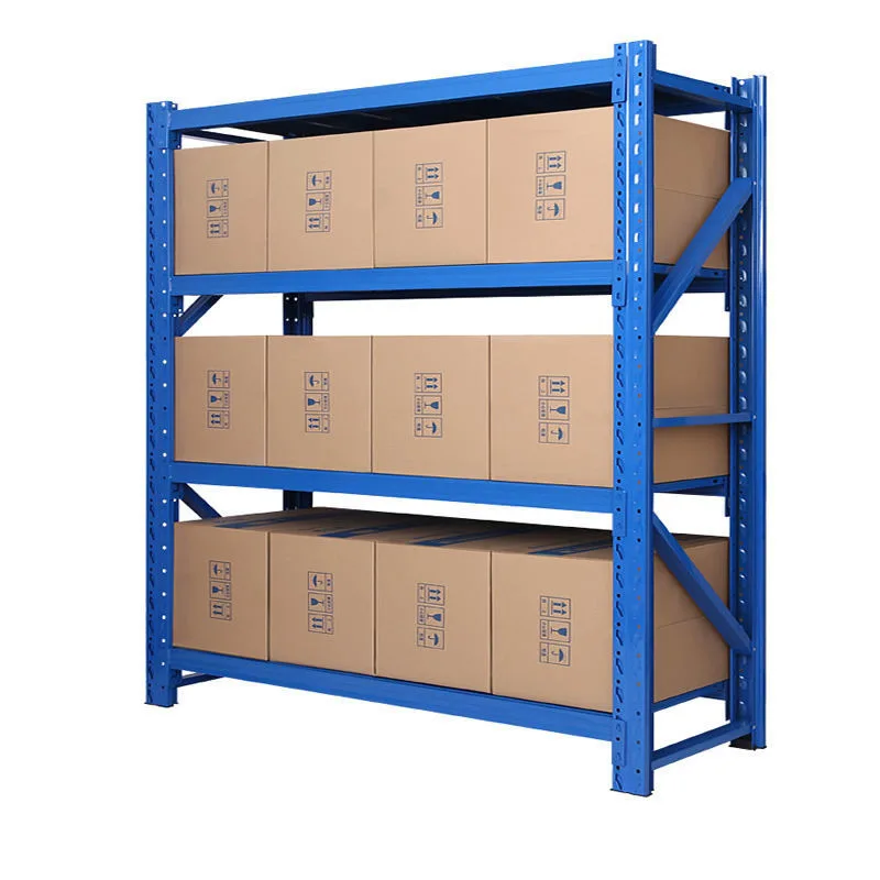 Cheap Price Heavy Duty Load-Bearing 200kg/Layer White Multilayer Warehouse Steel Boltless Storage Stacking Rack Shelves