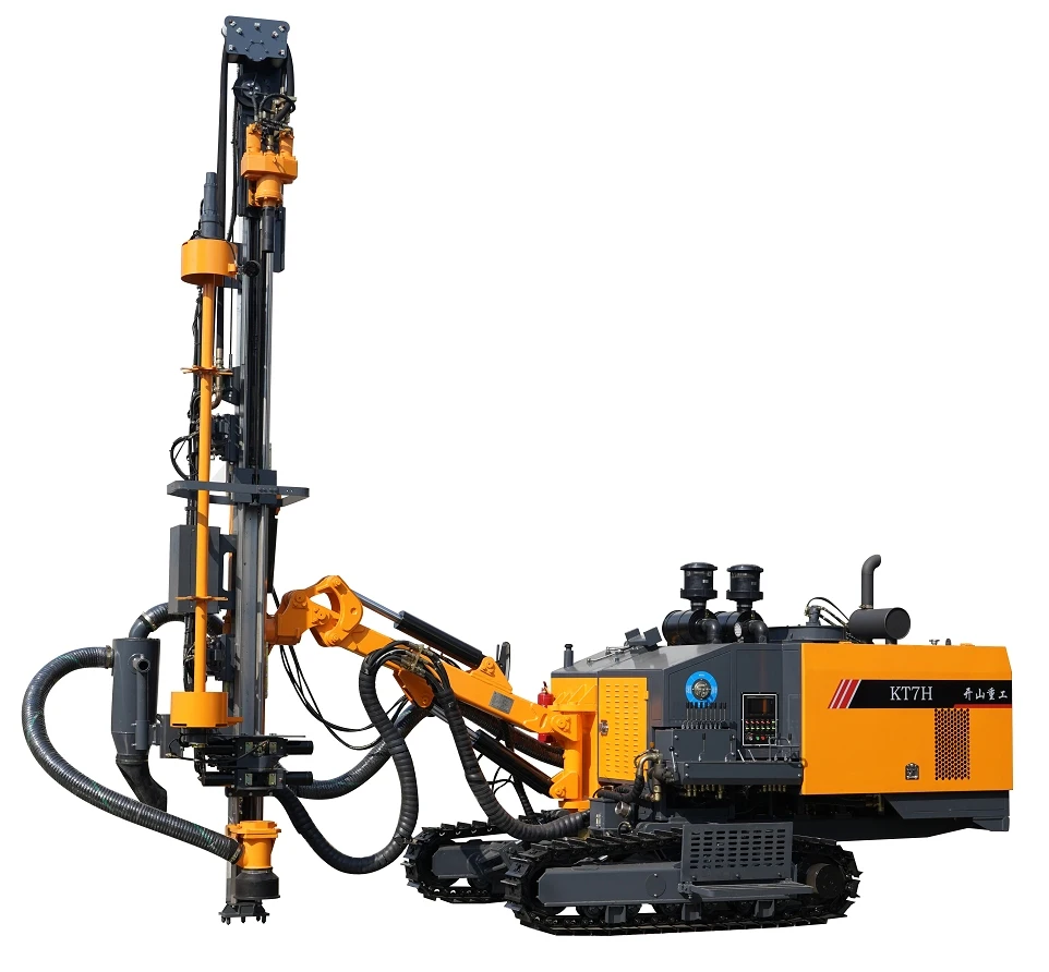 Kaishan KT7H Blasting drilling rig with on board air compressor drill diameter 105-146mm,depth 24m
