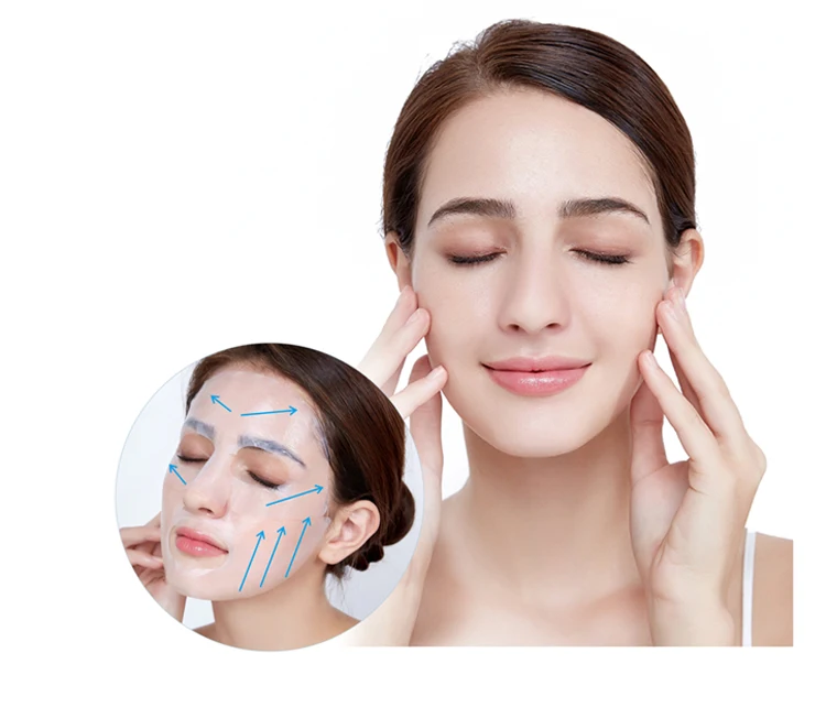 New design U+T collagen sheet whitening v shape face mask