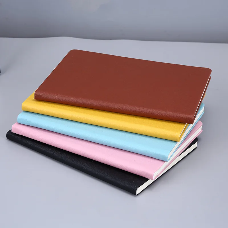 Custom cover A4/A5/B5/A6/A7 Notebook Thick Book Thickened pu leather Large Notepad Soft Diary school notebook