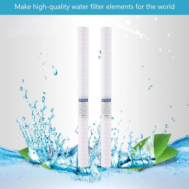 5 Micron 10 20 30 40 Inch Fiberglass String Wound Filter Cartridge Sediment Water Cartridge