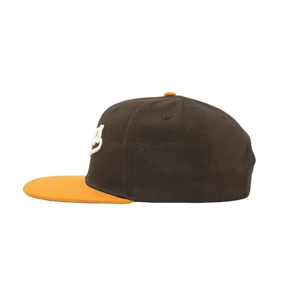 Cotton Fabric 3D Embroidery 6 Panel Snapback Hat Fashion Hip Hop Style Hat Support Customized Logo