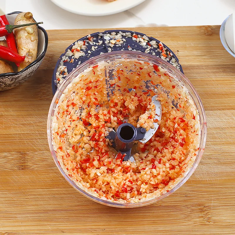 Kitchen Manual Hand Chopper Sharp Blade Garlic Press Onion Cutter Food Vegetable Mixer Blender