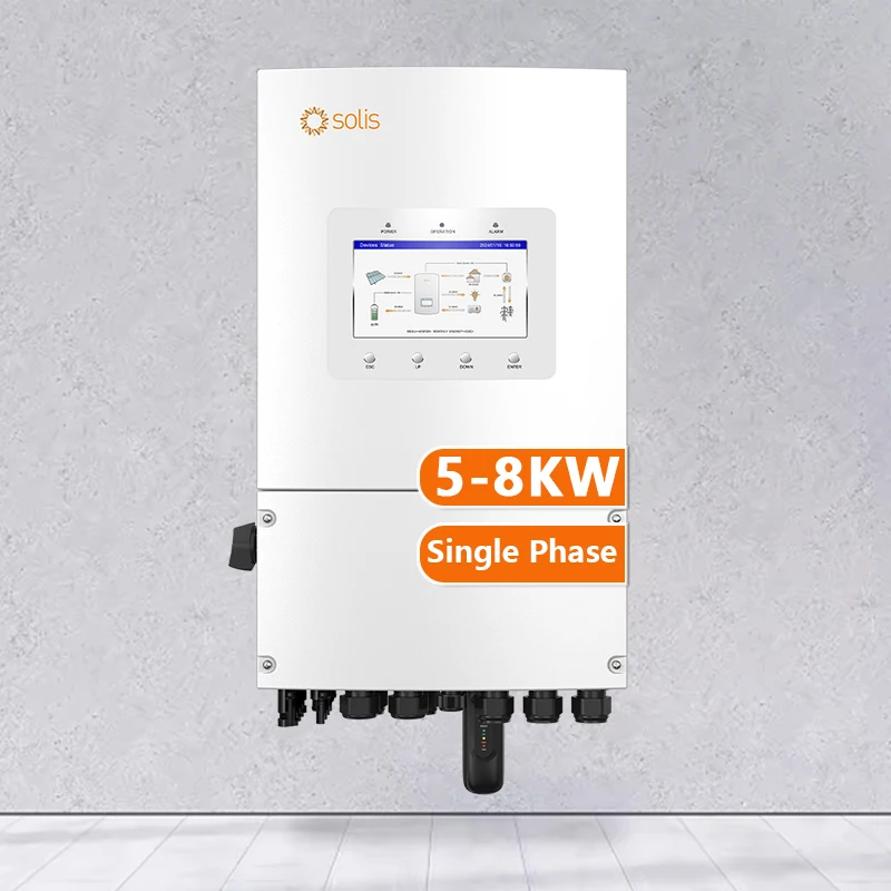 Solis s6-eh1p-(5-8)k-l-plus Гибридный инвертор 5 кВт 6 8 однофазный включенный и выключенный Солнечный