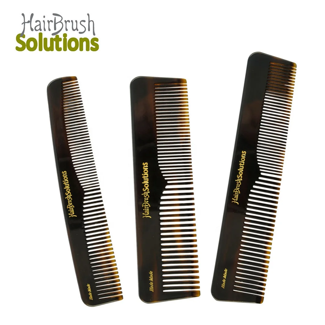 Factory Direct Sale Luxury Salon Hairdressing Anti-Static Wide Tooth Comb Leopard Pattern Acetic Comb Cellulose Acetate Comb