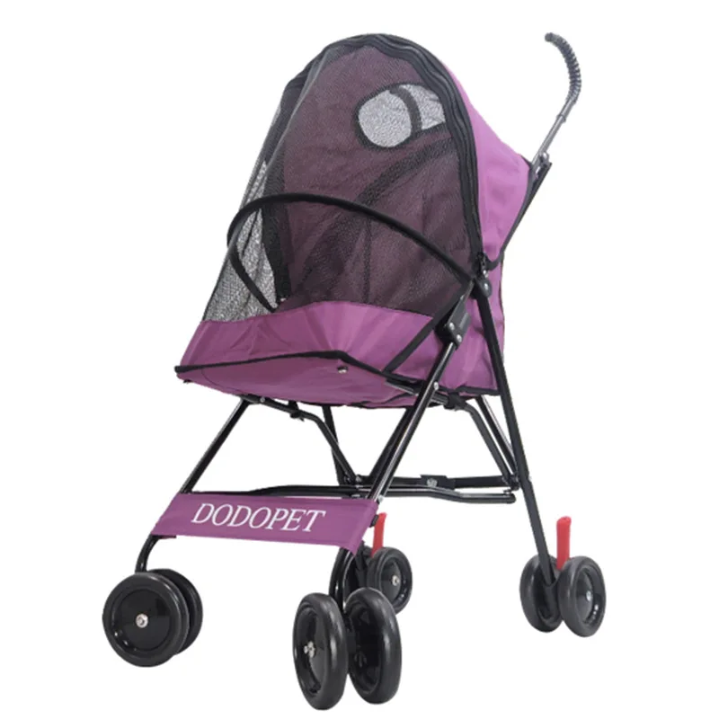 
Outdoor High Quality Pet Trolley Four Wheels folding Twin Dog Durable Stroller for Walking 