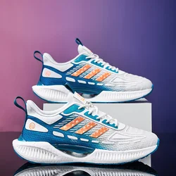 tall boxing high nick brown fashion casual wholesale non-slip outdoor fly woven outdoor fashion men sport running shoes