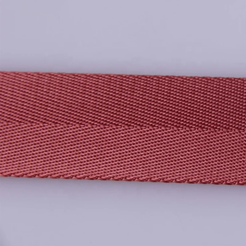 Bag use 1 1/4 inch watermelon red nylon herringbone webbing