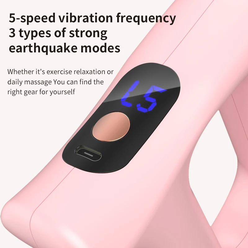 New Arrival Hand Held Cordless Deep Tissue Percussion Fascial Ring Massage Ring Device