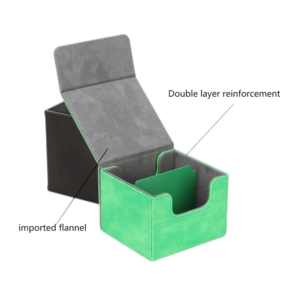 Factory Hot Sell Flap Storage Game Cards Case Business Card Collection Box Leather Custom TCG Deck Box