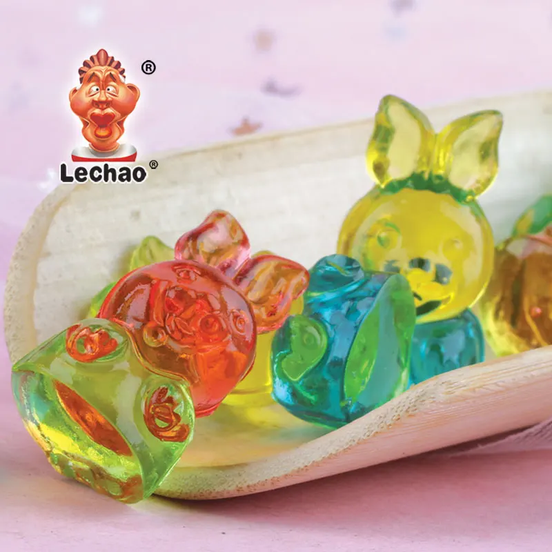 Chinese Snacks Halal Sweets 3D 4D Gummy Candy Bulk Confectionery Rabbit Shaped Jelly Gummy Candy