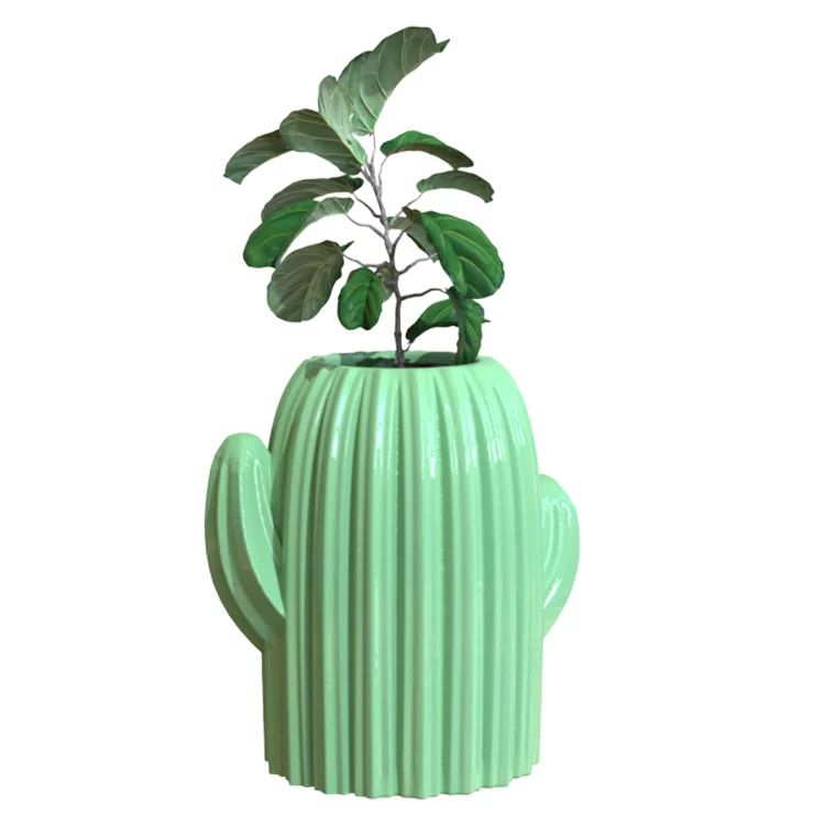 Hot Selling Luxury Ceramic Vases Modern and Minimalist Design for Home Decoration Glazed Cactus Vase