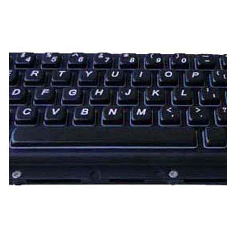 
Rugged electroplated black waterproof metal industrial PC keyboard with trackball 
