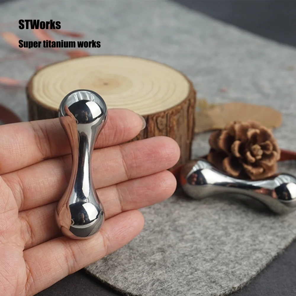 Titanium EDC Finger Skill Paracord Stress knucklebones game Custom machininig knucklebone fidget