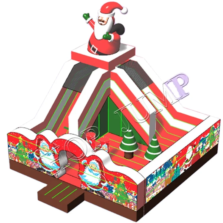 7*6*5m Christmas Outdoor inflatable slide bouncer kids large inflatable bounce house combo bouncy castle with slide