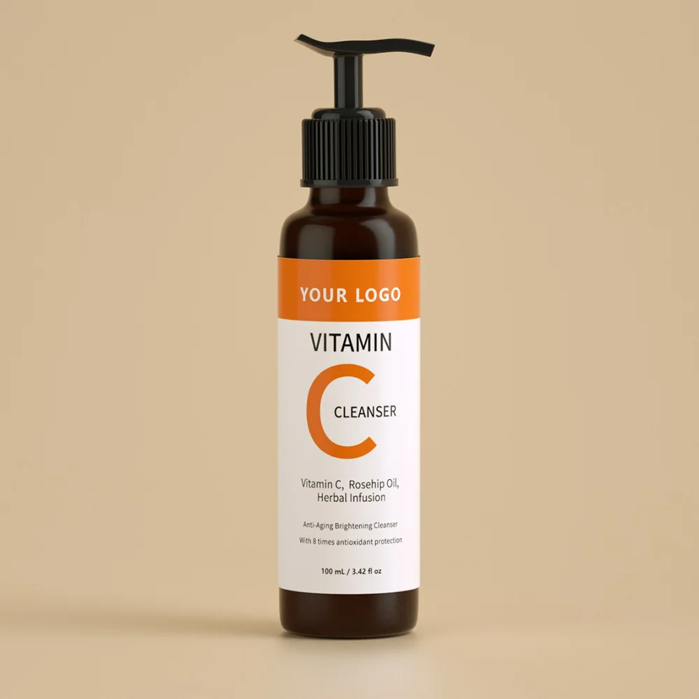 Private Label Skincare Beauty Vagan Organic Anti-aging  Vitamin c Cleanser face Cream Facial Serum Skin care set