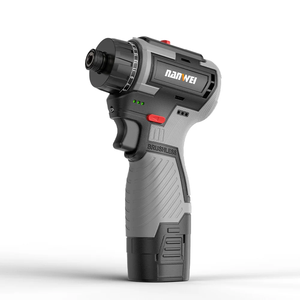 Nanwei Brushless electric screwdriver set Bits Screw Driver for hand Work Max Power Torque Speed