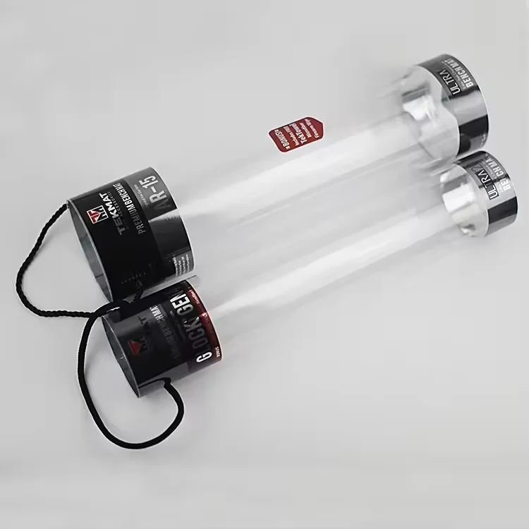 Highly transparent plastic storage tube, candy packaging tube, gift collection plastic tube