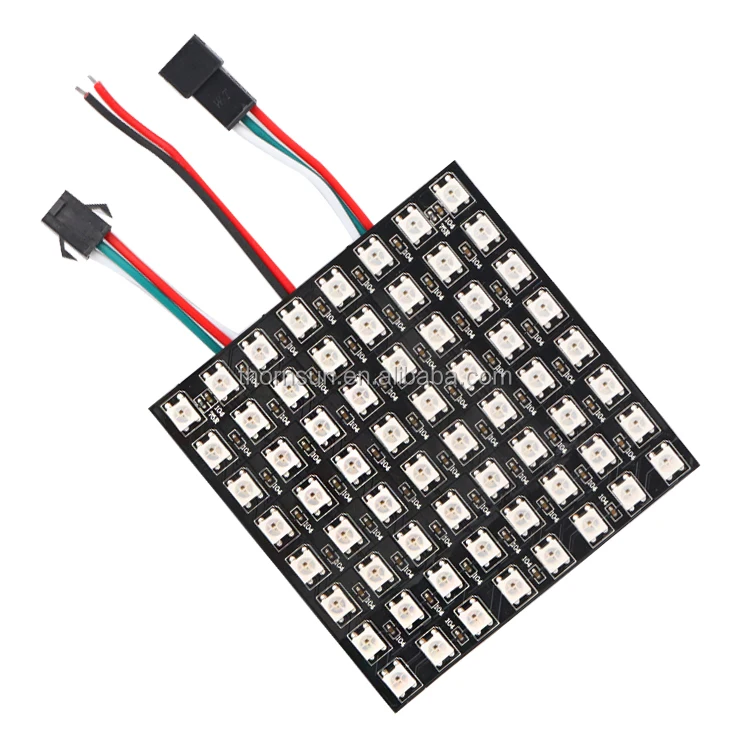 Small flexible 8x8 dot matrix led display ws2812b led matrix