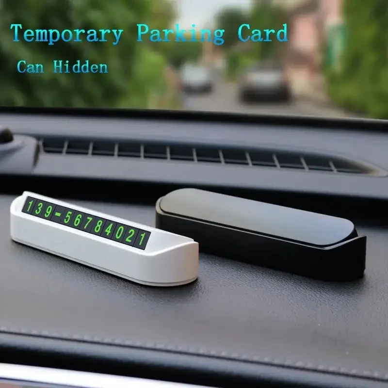 Car Temporary Parking Card Dashboard Phone Number Holder Car Temporary Stop Sign vehicle mounted temporary parking signs