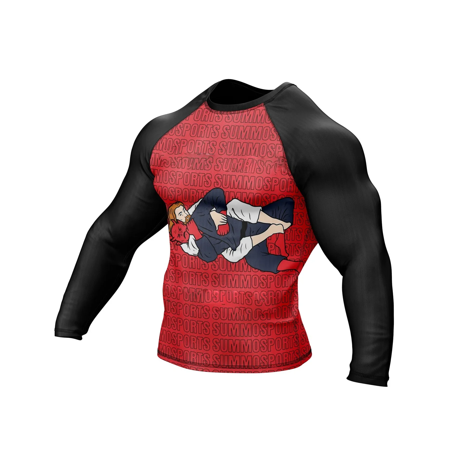 Samurai Male Rash Guard Martial Arts Wear BJJ Guarded by Rash