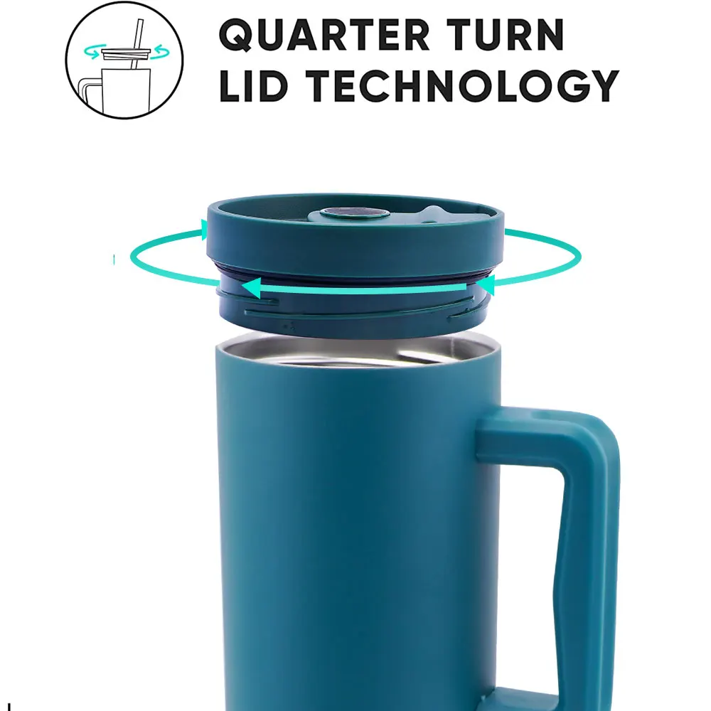 New Design Adventure Tumbler vacuum metal cup stainless travel mug 40oz insulated handle tumbler with lids and straw