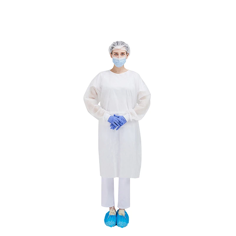 In Stock 2021 Waterproof Antistatic Disposable Green 18 GSM 28 GSM Level 1 Blue White Disposable Patient Exam Gowns