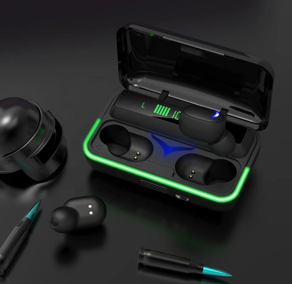 Беспроводные Игровые наушники RICOO E10 TWS 1200 мАч V5.1 Hi-Fi 3 светодиодных