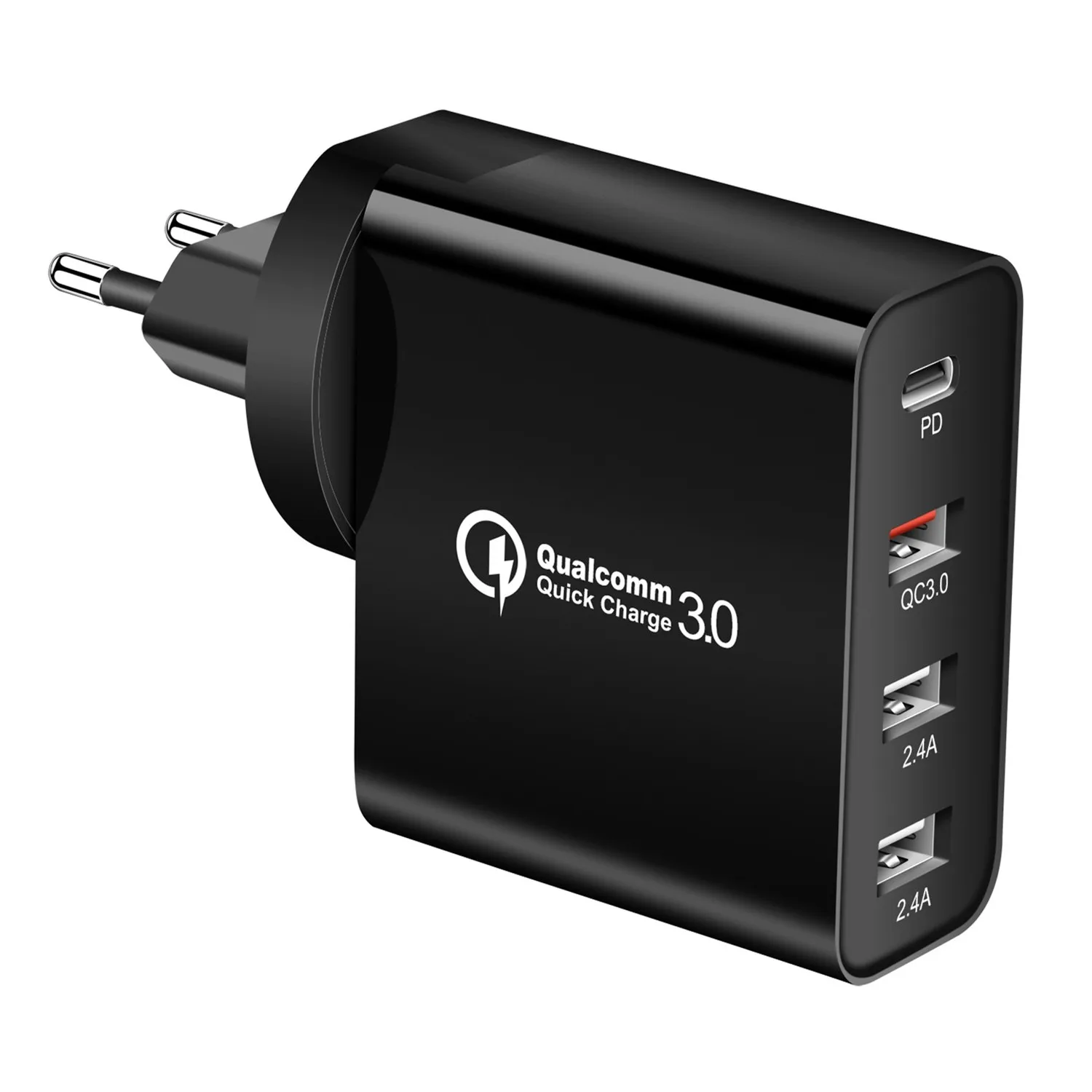 Wonplug Original factory US UK EU AU 48W PD QC3.0 4 USB wall Charger Super Mini Portable Hot USB Mobile Phone Quick Charger