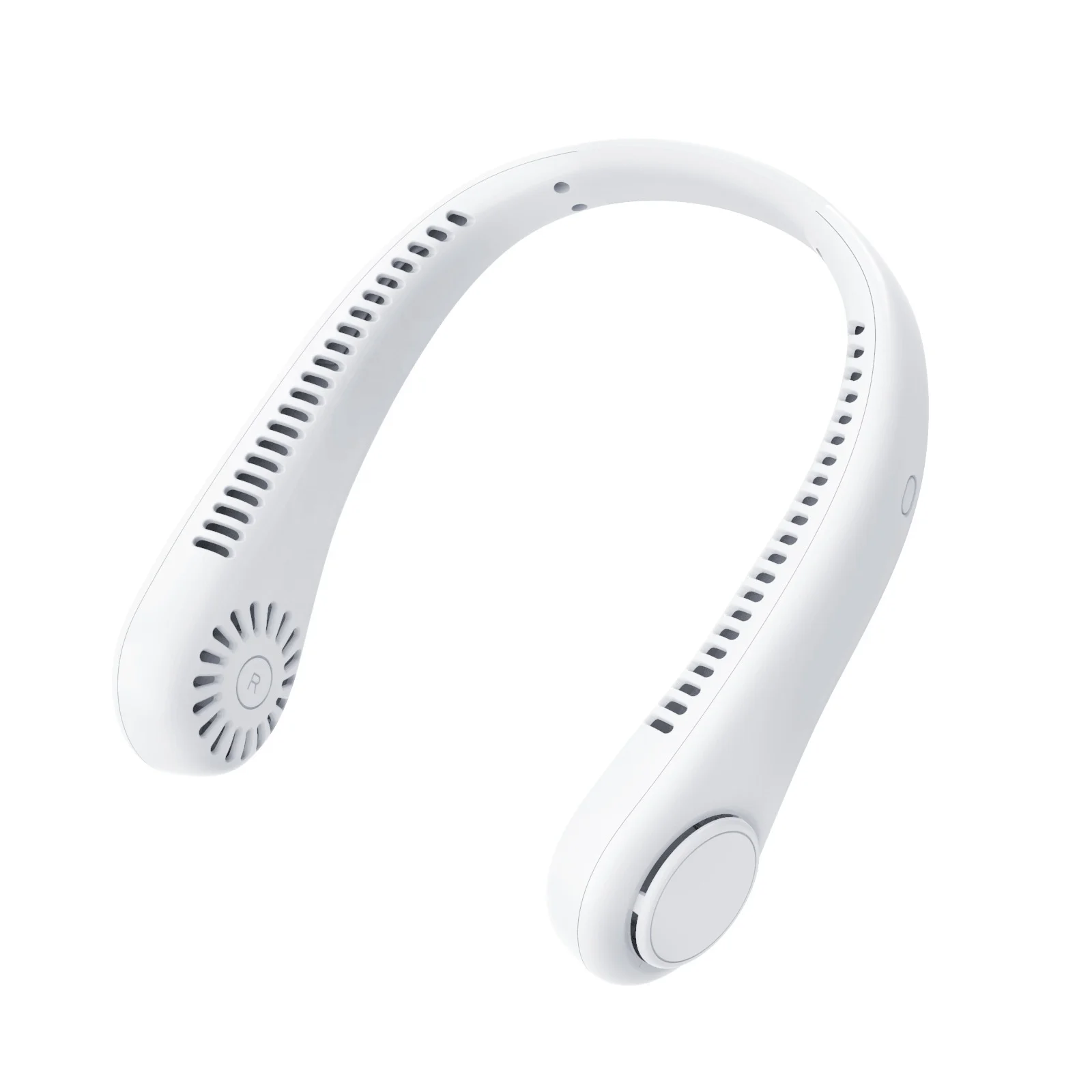 F09 Portable Rechargeable vaneless Neck Fan Cooler Adjustable 360 Degree rotation 3 Speed Neck Fan Sport Outdoor Air Cooling Fan