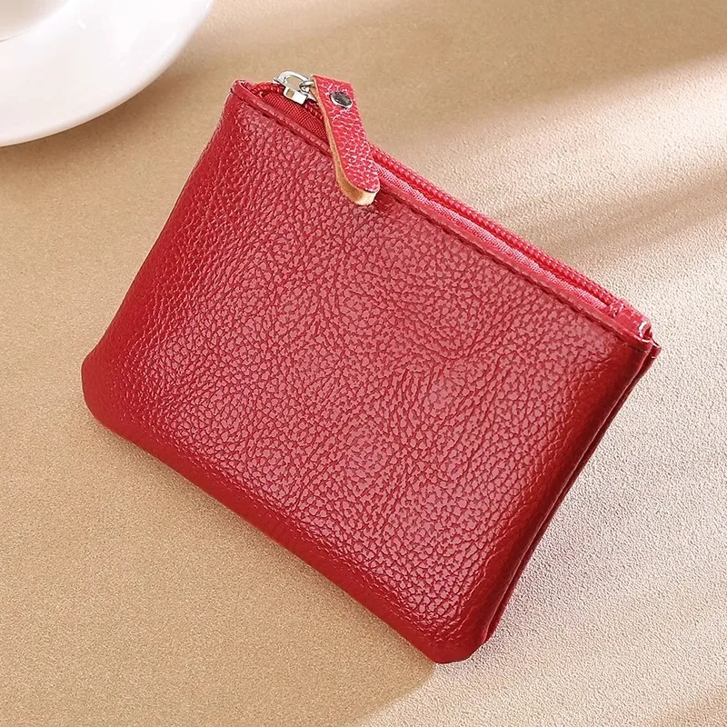 RU Fashion Zip Ladies Coin Purse Custom Short Small Mini PU Leather Women coin pocket Wallet