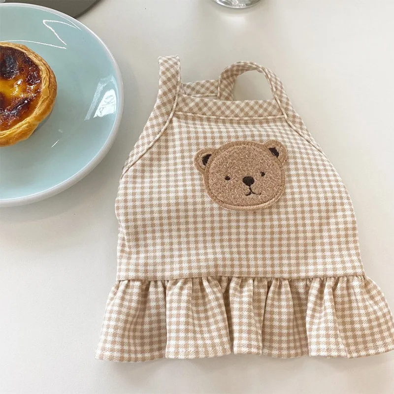 2023 Hot Sale Puppy Clothes for Pets Small Bear Vest Skirt Summer Dog Cloth Pet Dress