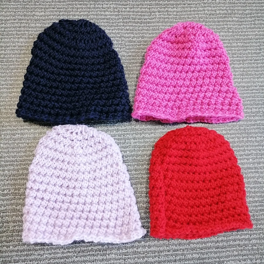 ZY183 Autumn Winter Baby Knitted Hats Infant Wool Cap Solid Color Thicken Warm Newborn Knitted Beanie Woolen Hat