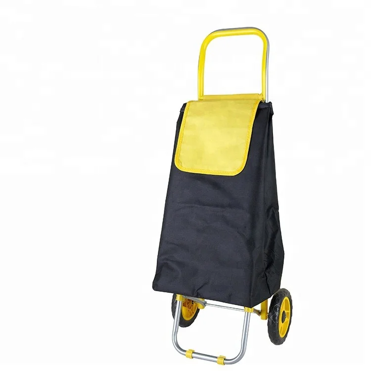 Hot sell carbon steel 2 wheels  shopping trolley cart bag with light weight