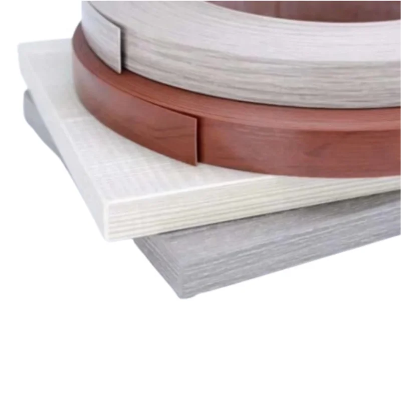 Good Quality Wood Grain Edge Banding Accessories Pvc Plastic Decoration Wood Edge Banding Strip for Furniture Cabinet