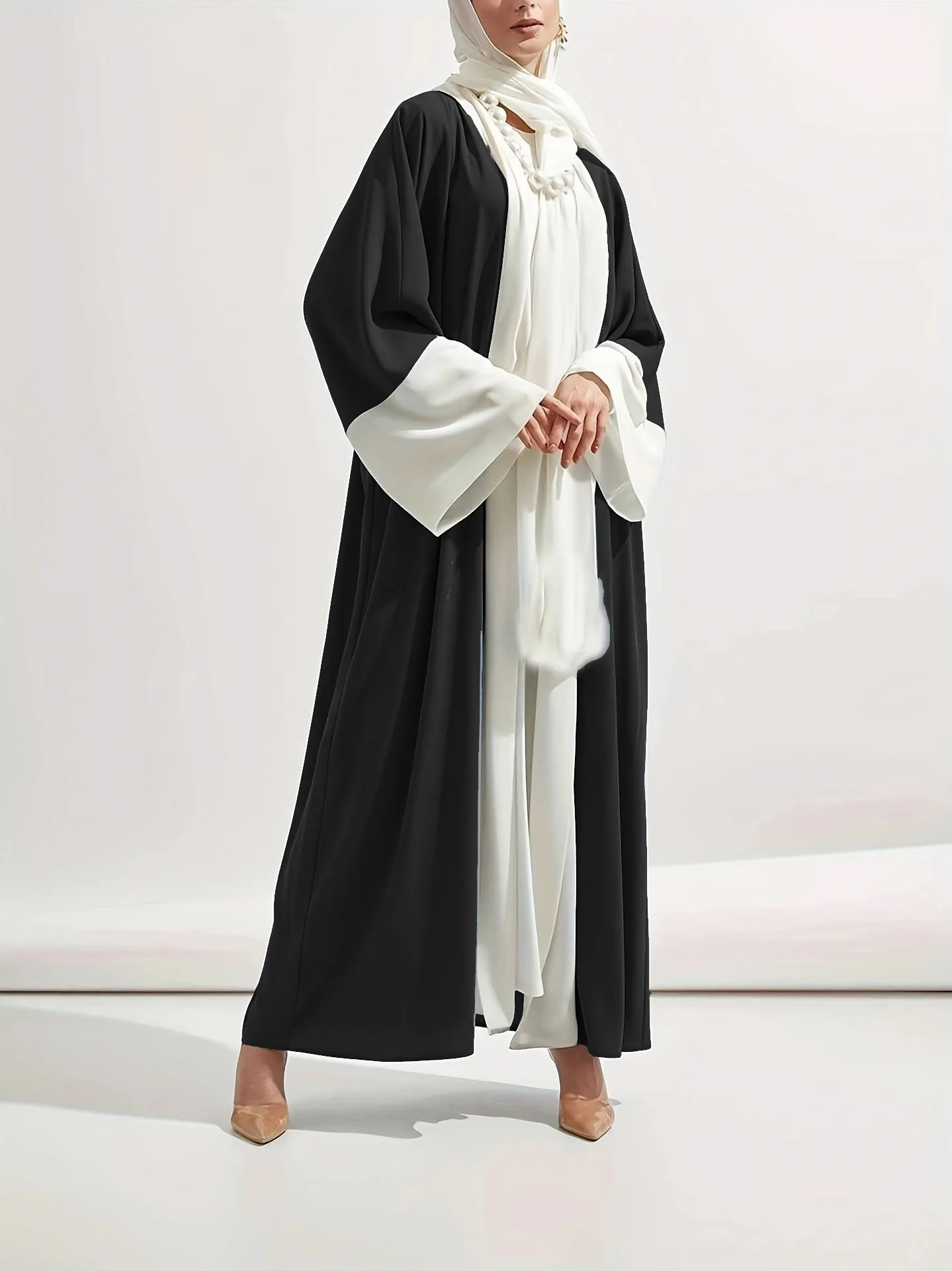 Classic Dubai Turkey Oman Custom Kaftan Femmes Robe Musulmane Modest Dress For Muslim Women Dress Kimonos Dubai Open Abaya