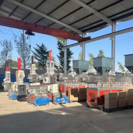 used waste engineering plastic melting pelletizing granulator spare parts pellet machine 2 level 300kg/h 200 kg an hour