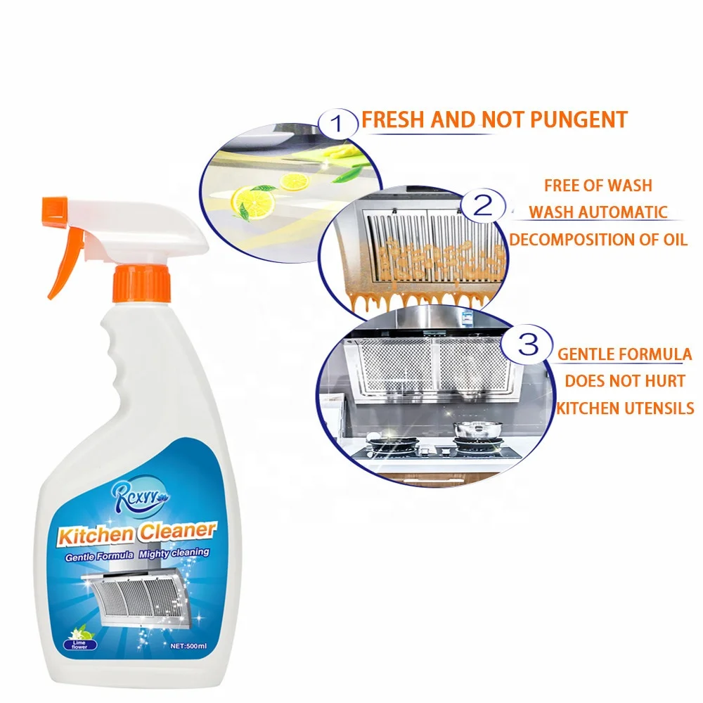 200L Cleaning Products Deep Removal oil Stain Liquid Detergent Kitchen Cleaner spray for Household