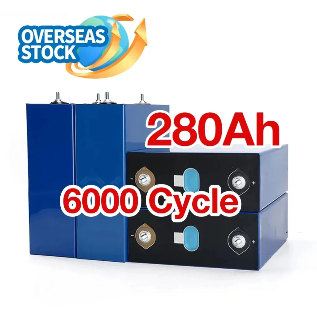 Europe US Stocks Grade a 280AH 6000 Cycle Cell Lifepo4 Lithium Ion Battery 12V 24V 48V Off-Grid 300AH 310AH 320Ah