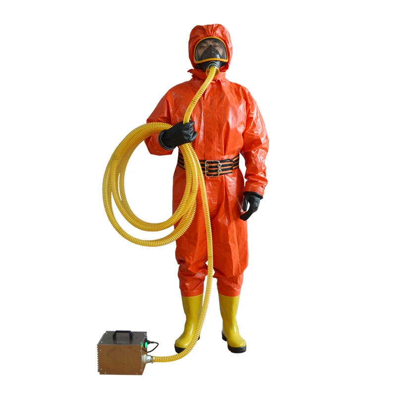 portable oxygen selfpriming flow supplied electric air supply long tube coveralls With Facemask